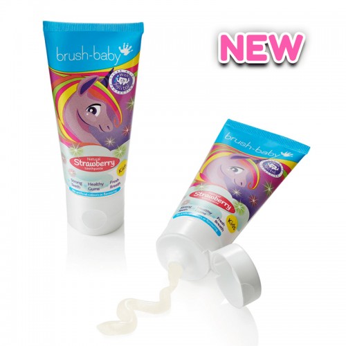 Brush-baby Unicorn Strawberry Toothpaste 3-6 years (50ml)  - Bundle of 2pcs